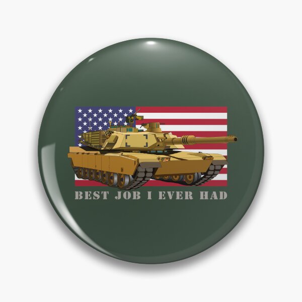 Item preview, M1A2 Abrams Tank Tanker Crew Veteran Best Job I Ever Had American Flag US Army Tanks Gift designed and sold by MilitaryMart.