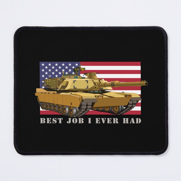 Item preview, M1A2 Abrams Tank Tanker Crew Veteran Best Job I Ever Had American Flag US Army Tanks Gift designed and sold by MilitaryMart.
