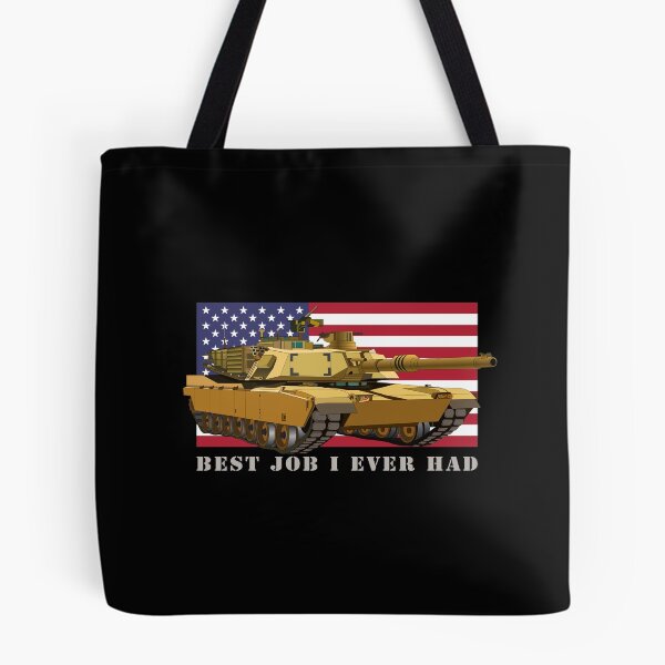 Item preview, M1A2 Abrams Tank Tanker Crew Veteran Best Job I Ever Had American Flag US Army Tanks Gift designed and sold by MilitaryMart.