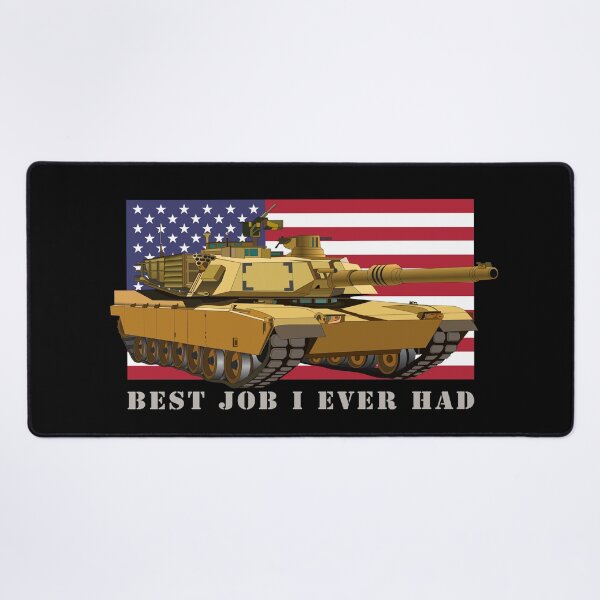 Item preview, M1A2 Abrams Tank Tanker Crew Veteran Best Job I Ever Had American Flag US Army Tanks Gift designed and sold by MilitaryMart.