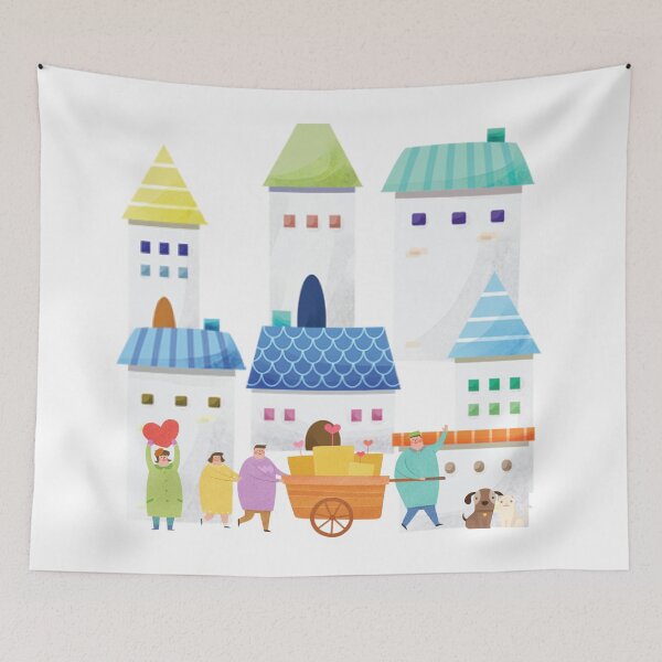 Item preview, Village full of love, happy village, people making love designed and sold by zzzozzo.