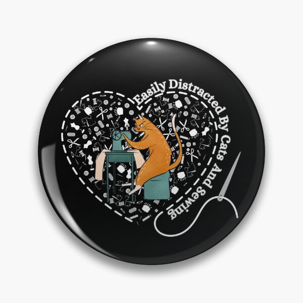 Item preview, Easily Distracted By Cats And Sewing Machine Lover designed and sold by Wiss2Arts.