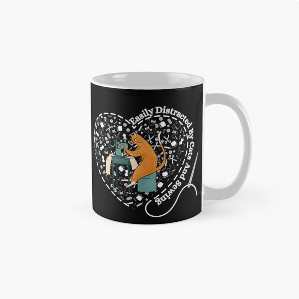 Item preview, Easily Distracted By Cats And Sewing Machine Lover designed and sold by Wiss2Arts.