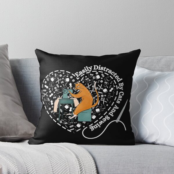 Item preview, Easily Distracted By Cats And Sewing Machine Lover designed and sold by Wiss2Arts.