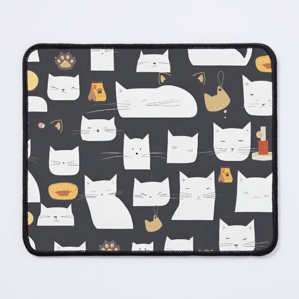Item preview, White cat with a blank face designed and sold by K-Kwan.