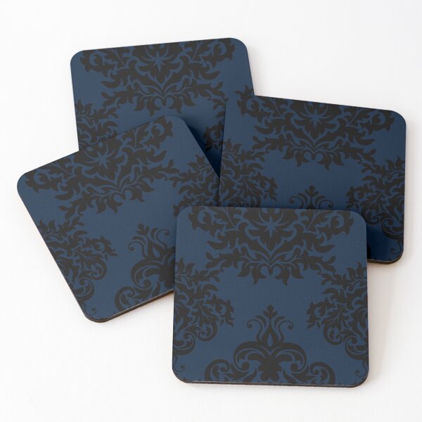 Item preview, Damasco grande azul intenso 3 designed and sold by Pixels2Patterns.