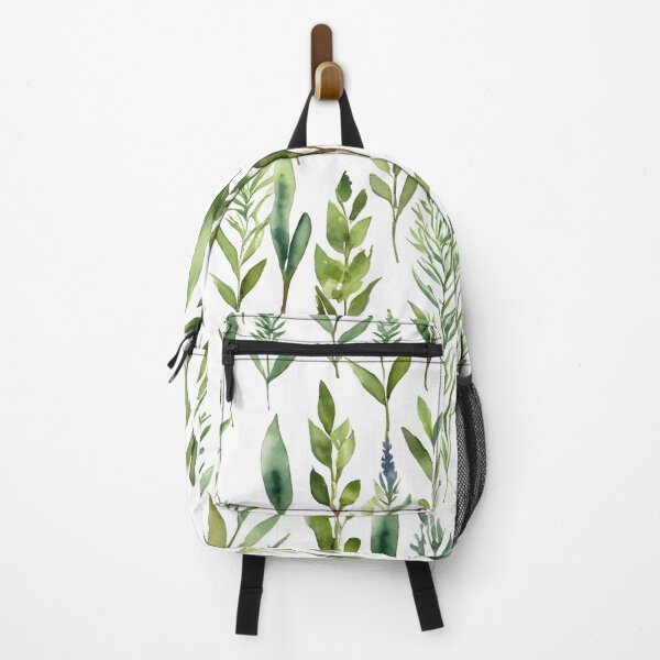 Item preview, Watercolor parsley, sage, rosemary and thyme.white, green, dark green, light colors, botanical pattern. designed and sold by My-fake-places.
