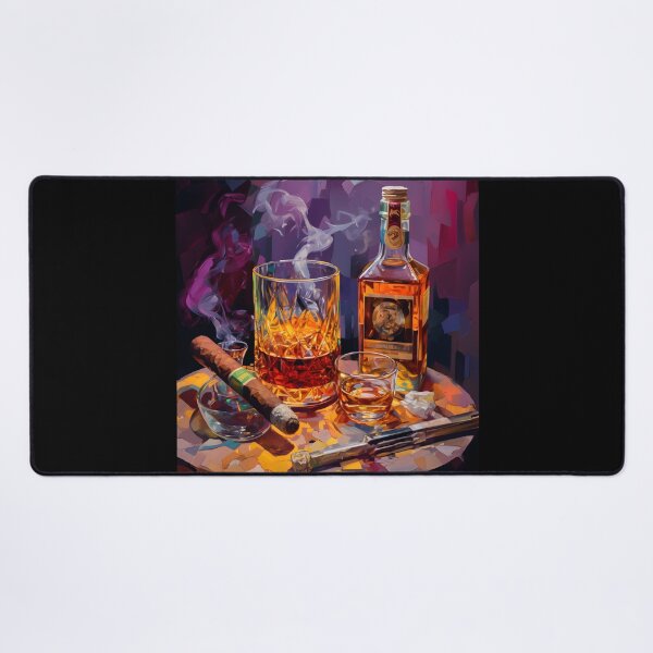 Item preview, Abstract Whiskey Art- Expressive Brushstrokes and Surreal Harmonies designed and sold by OlfactoART Studio.