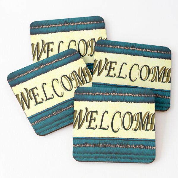 Item preview, Welcome Blue Doormat designed and sold by TriForceDesign.