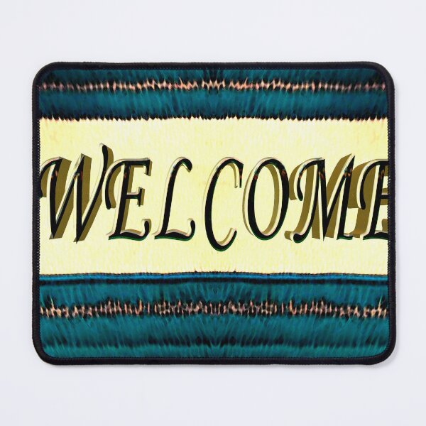 Item preview, Welcome Blue Doormat designed and sold by TriForceDesign.