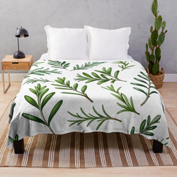 Item preview, Watercolor parsley, sage, rosemary and thyme.white, green, dark green, light colors, botanical pattern. designed and sold by My-fake-places.