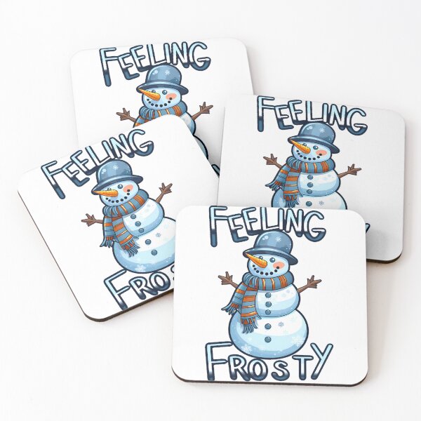 Item preview, Feeling Frosty Snowman Hydroflask Sticker and Shirt Design by Zeesdesign on Redbubble designed and sold by ZEESDESIGN.