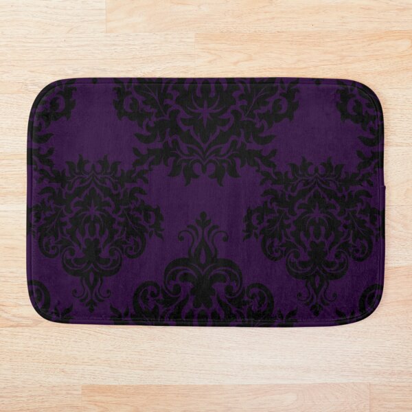 Item preview, Large Deep Purple Damask 3 designed and sold by Pixels2Patterns.