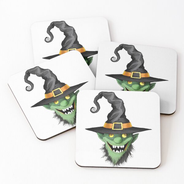 Item preview, Halloween grinch wearing a witch hat designed and sold by fotofeast.