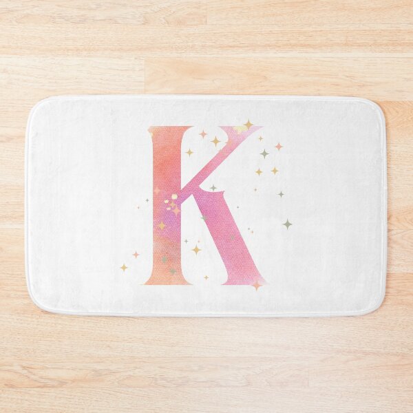 Item preview, Letter K Monogram pink watercolor designed and sold by iRenza.