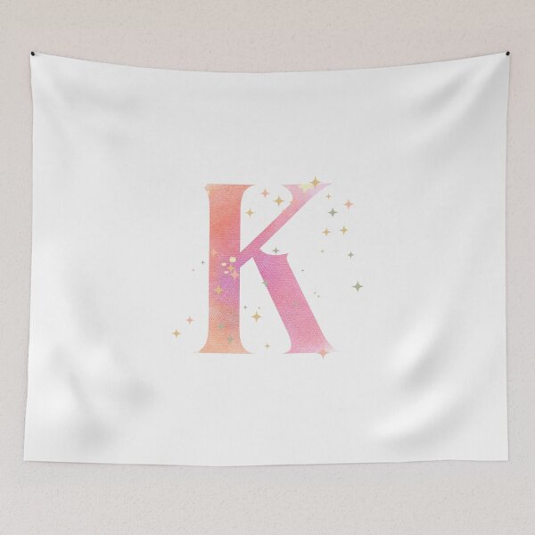 Artikelvorschau, Buchstabe K Monogramm rosa Aquarell entworfen und verkauft von iRenza.