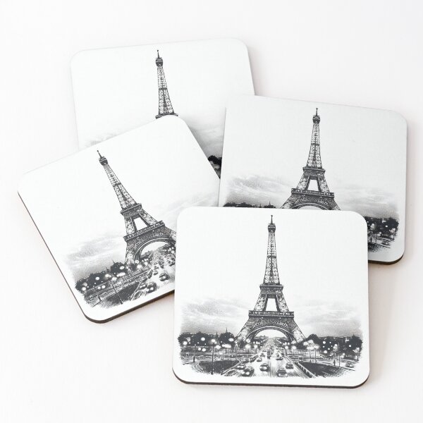 Item preview, Eiffel Tower by Night: Hand-Drawn Parisian Charm designed and sold by Design  Xpress.