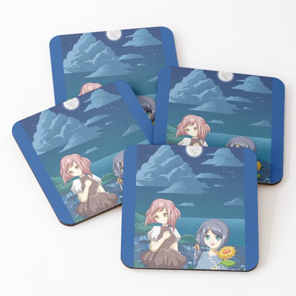 Artikelvorschau, Manga Freunde draussen im Mondschein entworfen und verkauft von Swissdesigns.