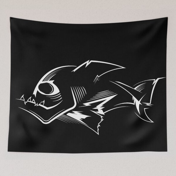 Item preview, Piranha evil eye comic illustration fish symbol graphic animals designed and sold by AndreMi.