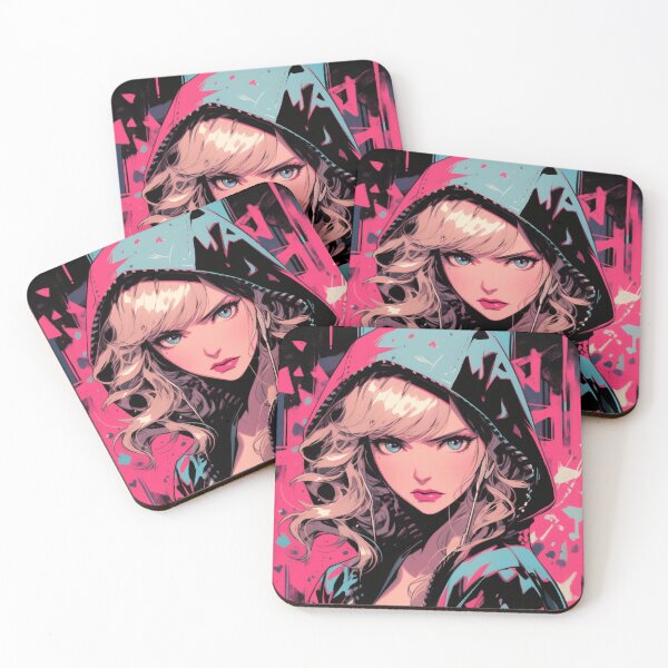 Item preview, Taylor Swift as a manga with a hooded jacket designed and sold by FrankMarc.