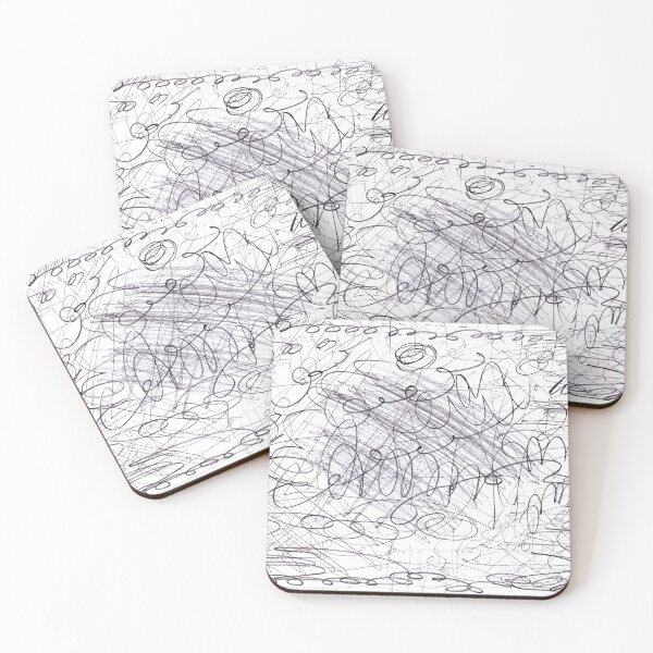Item preview, Monochromatic grunge pencil doodle scribbles lines designed and sold by stevanovicigor.