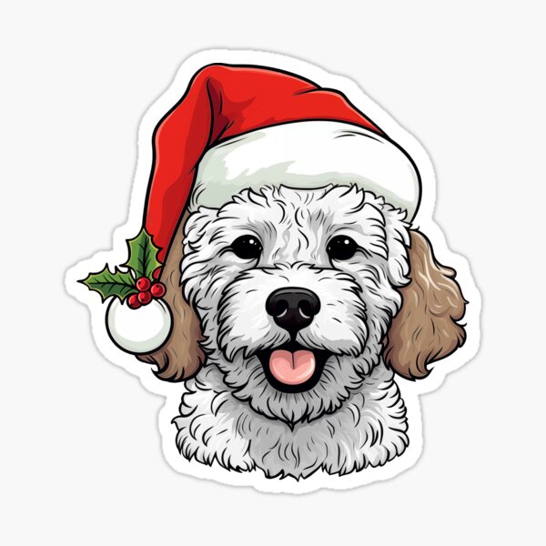 Item preview, Christmas Doodle Oodle Dog - Tan and White, Blenheim designed and sold by wotsthis.