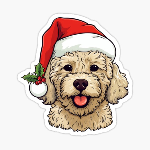 Item preview, Christmas Doodle Oodle Dog - Cream designed and sold by wotsthis.