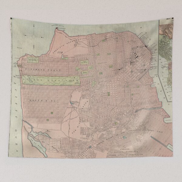 Item preview, Vintage Map of San Francisco CA (1906) designed and sold by BravuraMedia.