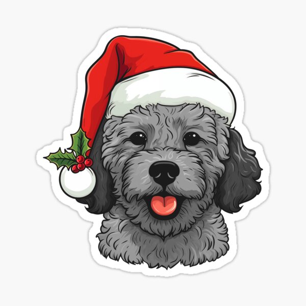Item preview, Christmas Doodle Oodle Dog - Light Gray designed and sold by wotsthis.