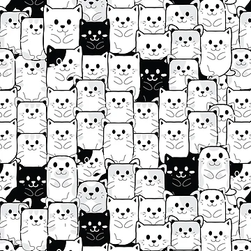Artwork thumbnail, Cat Stack Pattern by yaZzaboy