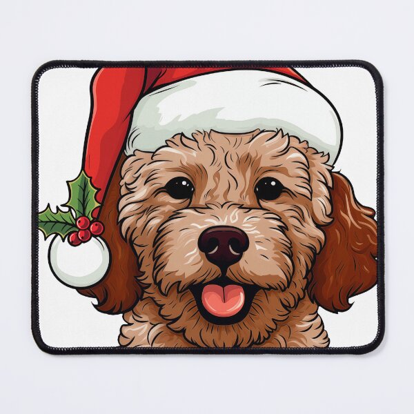 Artikelvorschau, Weihnachtsgekritzel Oodle Dog - Rot, Rubin entworfen und verkauft von wotsthis.