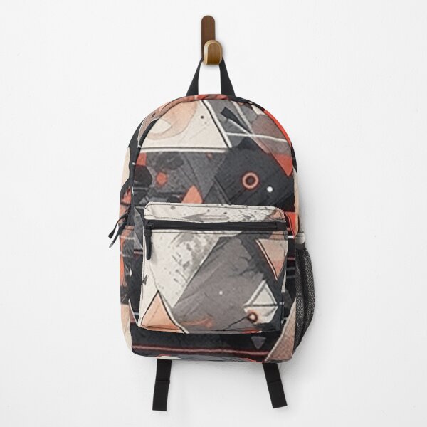 Item preview, "Geometric Equilibrium: Symmetric Dance of Triangles & Squares designed and sold by PaintbrushPlace.