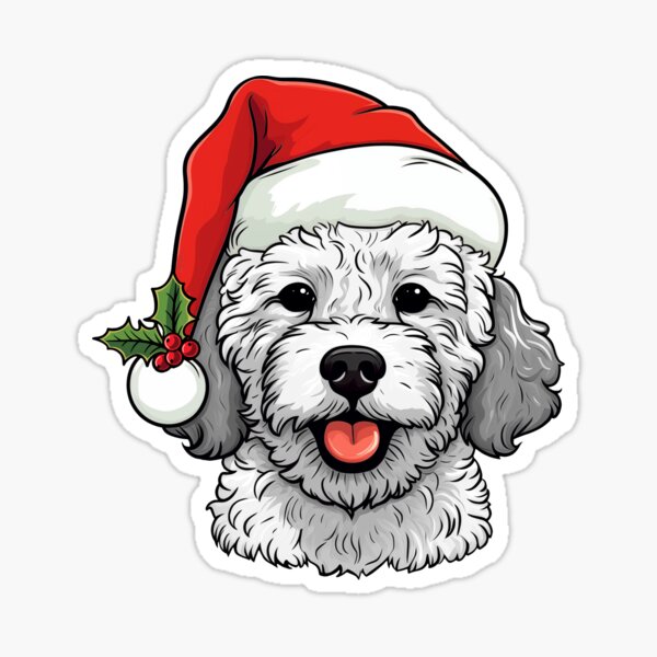Item preview, Christmas Doodle Oodle Dog - White designed and sold by wotsthis.