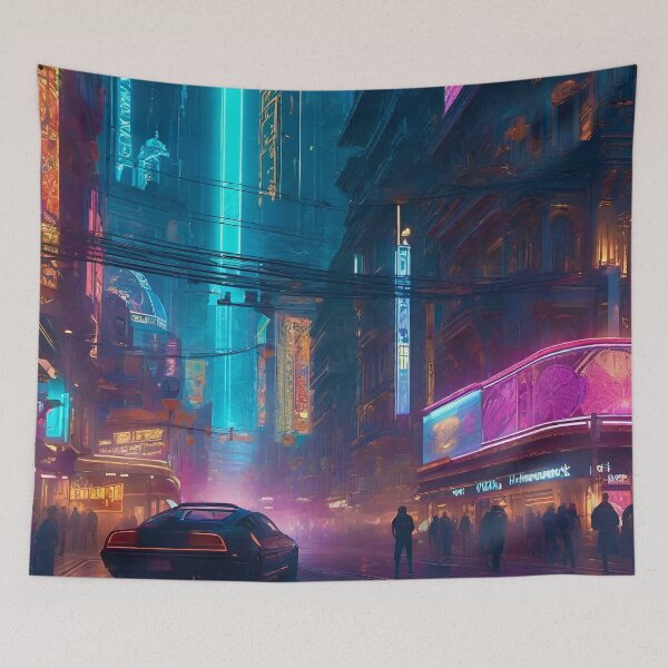 Item preview, City at Night - Cyber City Character concept designed and sold by Delerat7.