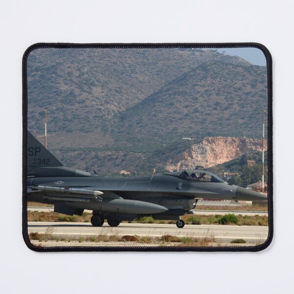 Item preview, STK108965M-A U.S. Air Force F-16 Fighting Falcon taxis to the end of the flight line. designed and sold by StocktrekImages.
