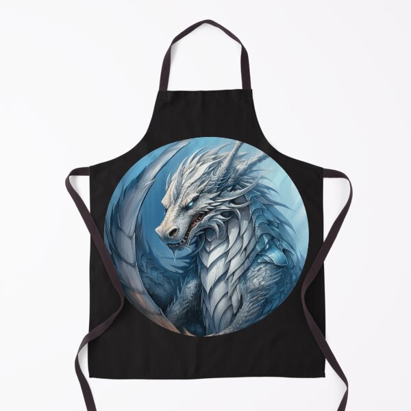Item preview, Dragon spirit animal strength protection silver blue designed and sold by Andrea-Design.