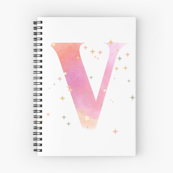 Artikelvorschau, Buchstabe V Monogramm rosa Aquarell entworfen und verkauft von iRenza.
