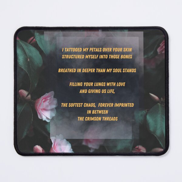 Item preview, "The softest chaos", Graphic Design with an Original Poem and a rich flowery background designed and sold by Lunardreams54.