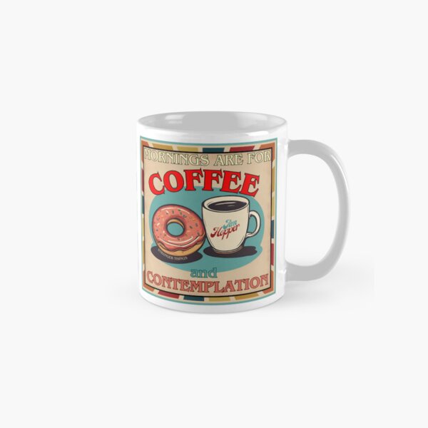 Item preview, Stranger Things Netflix Funny Quotes Jim Hopper Mornings are for Coffee and Contemplation designed and sold by theflandonian.