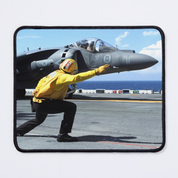 Item preview, STK108963M-An AV-8B Harrier Jump Jet takes off from the USS Iwo Jima. designed and sold by StocktrekImages.