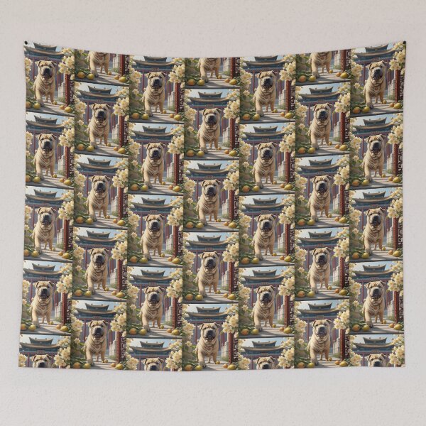 Item preview, Cute Kawaii Chinese Shar-Pei Eating Chinese Pear in Forbidden City designed and sold by btcethnft.