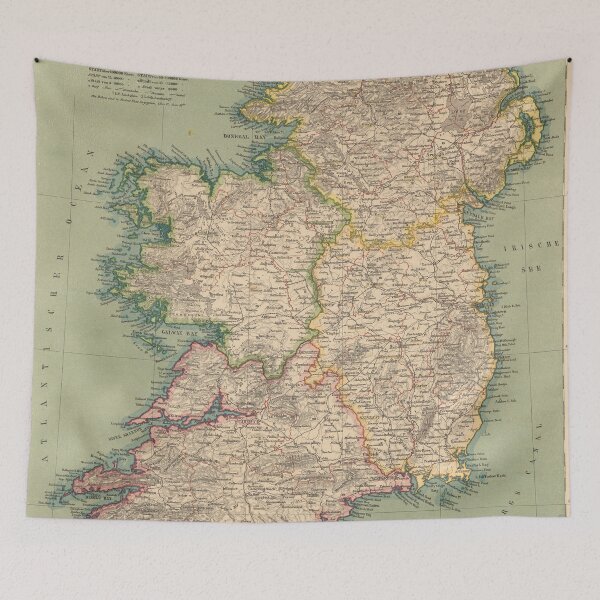 Item preview, Vintage Map of Ireland (1888) designed and sold by BravuraMedia.