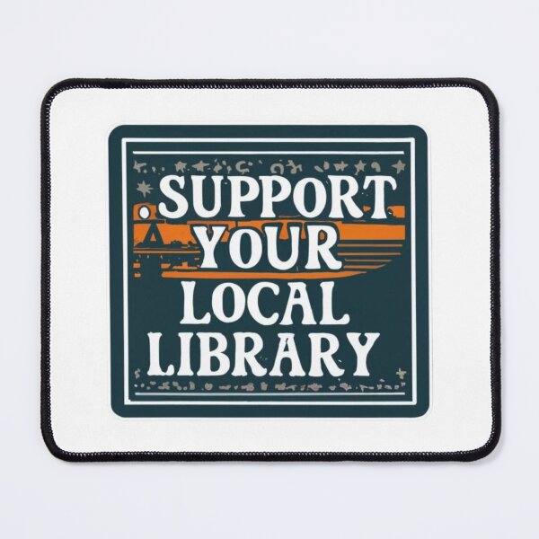 Item preview, Support Your Local Library Typography Bookworm designed and sold by sadedream.