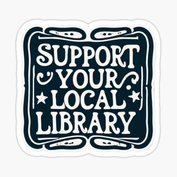 Item preview, Support Your Local Library Bookworm Typography designed and sold by sadedream.
