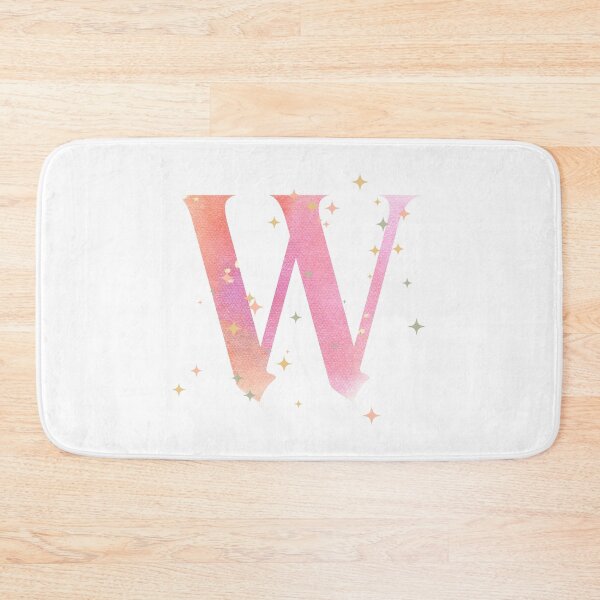 Item preview, Letter W Monogram pink watercolor designed and sold by iRenza.