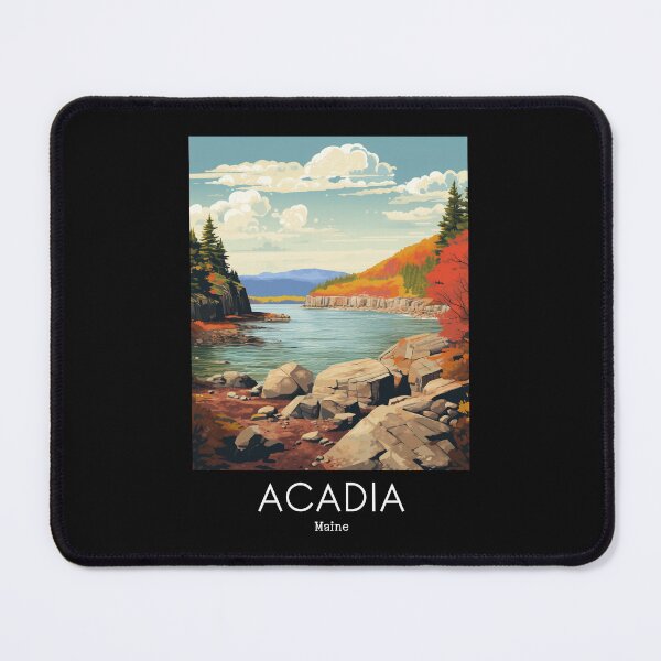 Item preview, A Vintage Travel Illustration of Acadia National Park in Maine - US designed and sold by GoodOldVintage.