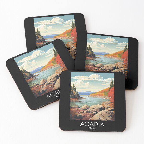 Item preview, A Vintage Travel Illustration of Acadia National Park in Maine - US  designed and sold by GoodOldVintage.