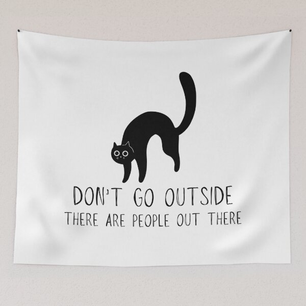 Item preview, Don't Go Outside - Black Cat designed and sold by Theia-Creations.