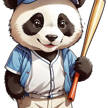 Artwork thumbnail, Baseball Panda  by LabZoidd