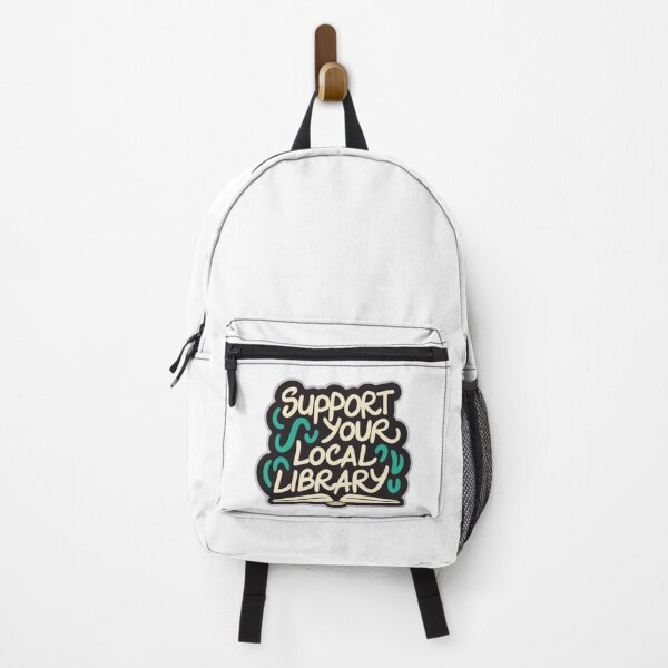 Item preview, Support Your Local Library Bookworm Typography Teacher Student designed and sold by sadedream.